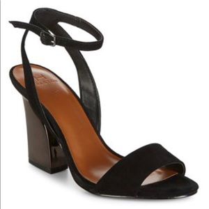 H Halston Simi Strappy Kid Suede Sandals
